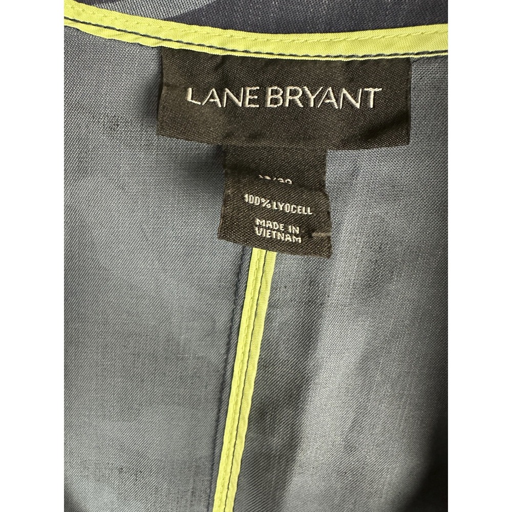 Lane Bryant Camo Anorak Jacket Blue Lyocell Military Grunge Plus Size 18/20 2X - Picture 4 of 8